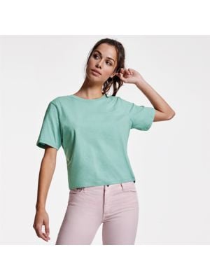 Camisetas manga corta roly dominica mujer de 100% algodón con logo vista 1